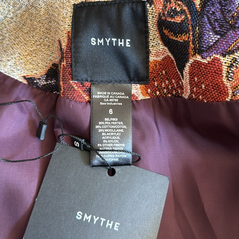 SMYTHE Peaked Lapel Floral Tapestry Coat BNWT - 6 - Picture 13 of 13